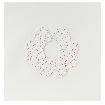 MyKids-USA® Adorable Simple Pattern Cotton Snap-on Flowers Shaped Bib