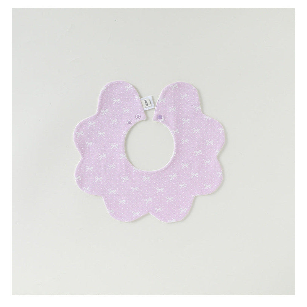 MyKids-USA® Adorable Simple Pattern Cotton Snap-on Flowers Shaped Bib