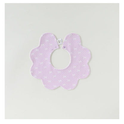 MyKids-USA® Adorable Simple Pattern Cotton Snap-on Flowers Shaped Bib