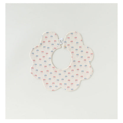 MyKids-USA® Adorable Simple Pattern Cotton Snap-on Flowers Shaped Bib