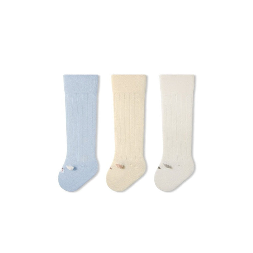 MyKids-USA® Baby Unisex Breathable Simple Cartoon Pattern Cute Stockings 3-Pair Set