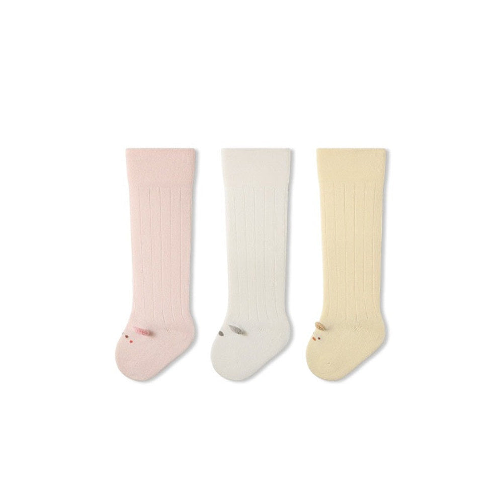 MyKids-USA® Baby Unisex Breathable Simple Cartoon Pattern Cute Stockings 3-Pair Set