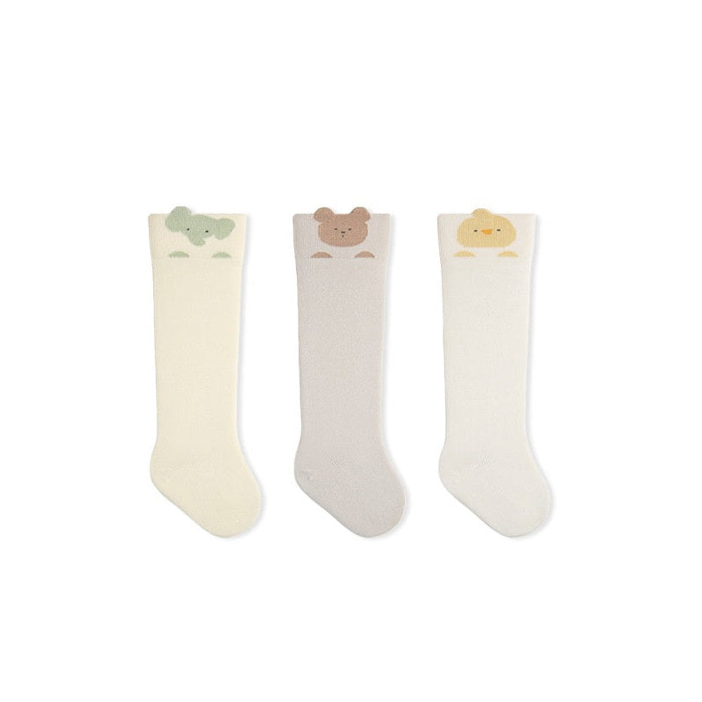 MyKids-USA® Baby Unisex Breathable Simple Cartoon Pattern Cute Stockings 3-Pair Set