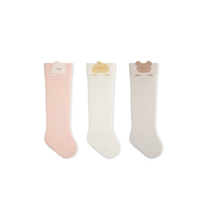 MyKids-USA® Baby Unisex Breathable Simple Cartoon Pattern Cute Stockings 3-Pair Set
