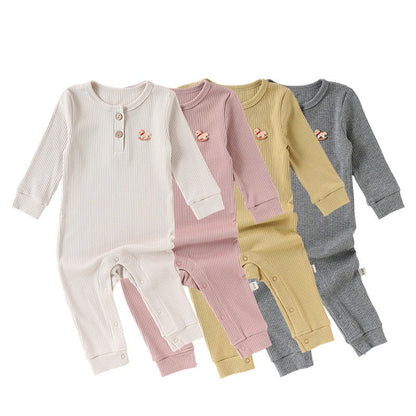 MyKids-USA® Baby Unisex Long Sleeves Cartoon Horse Pattern Rompers