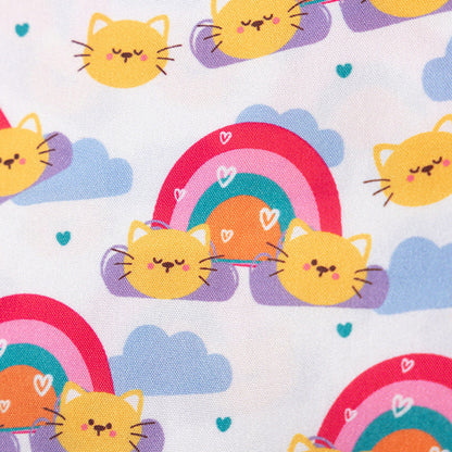 MyKids-USA® Rainbows Pattern Short Sleeves Dress for Stylish Girls
