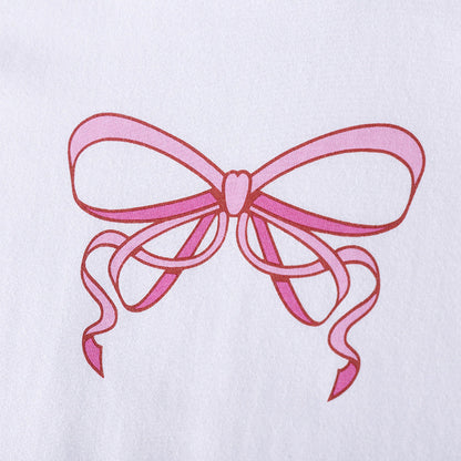 MyKids-USA® Butterfly-bow Pattern Short Sleeves Color Patchwork Dress for Stylish Girls