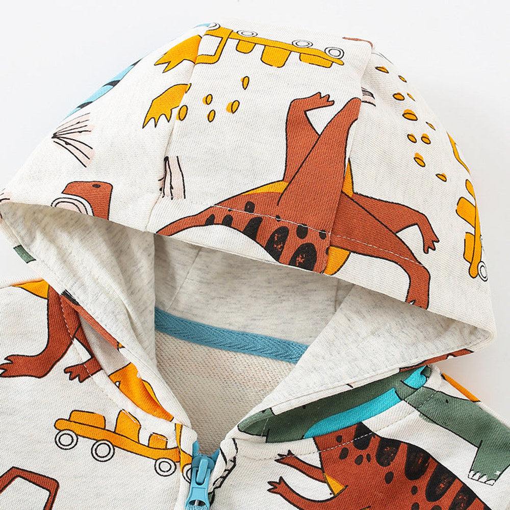 MyKids-USA® European and American Style Boys’ Cartoon Animals Pattern Coat with Long Sleeves