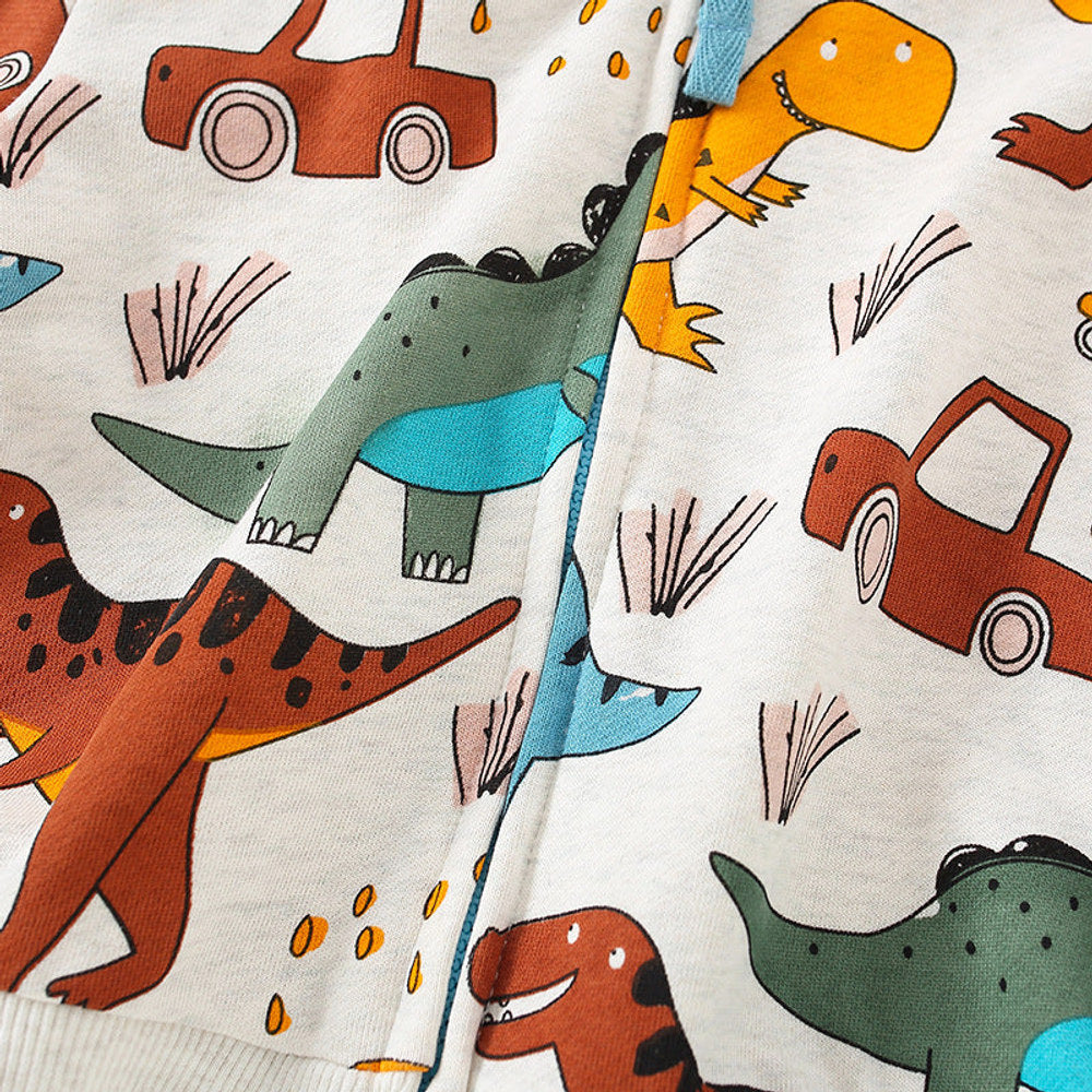 MyKids-USA® European and American Style Boys’ Cartoon Animals Pattern Coat with Long Sleeves