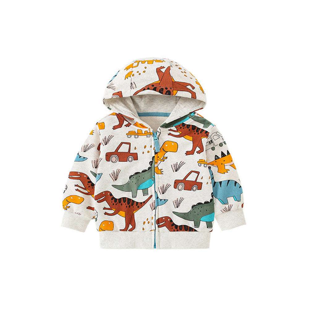 MyKids-USA® European and American Style Boys’ Cartoon Animals Pattern Coat with Long Sleeves