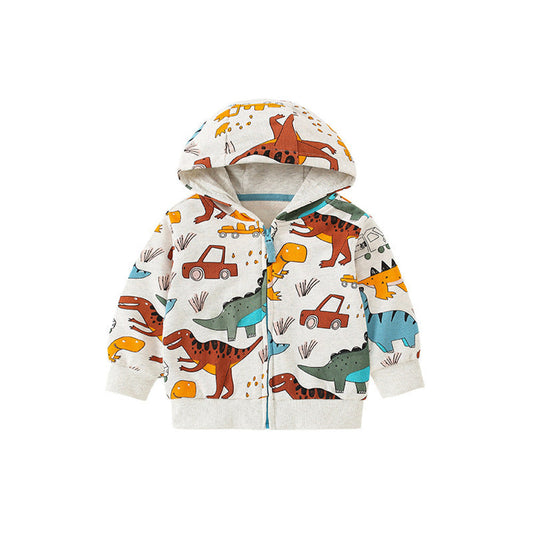 MyKids-USA® European and American Style Boys’ Cartoon Animals Pattern Coat with Long Sleeves
