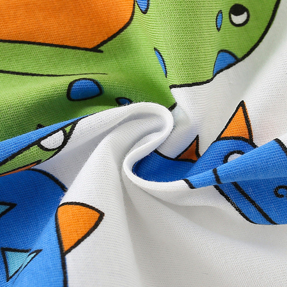MyKids-USA® Spring and Autumn Boys Cartoon Dinosaur Pattern Long Sleeves Top and Pants Clothing Set