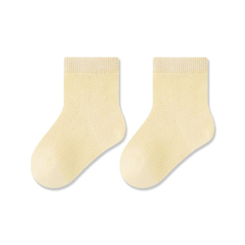 MyKids-USA® Baby Unisex Breathable Hearts Pattern or Solid Color Socks