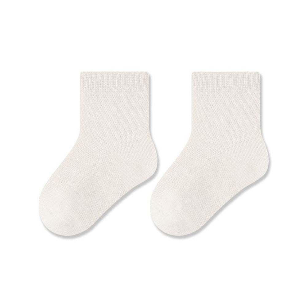 MyKids-USA® Baby Unisex Breathable Hearts Pattern or Solid Color Socks