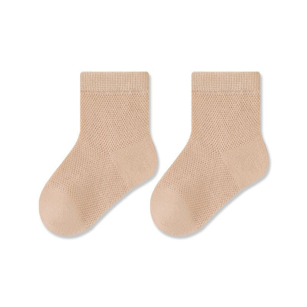 MyKids-USA® Baby Unisex Breathable Hearts Pattern or Solid Color Socks