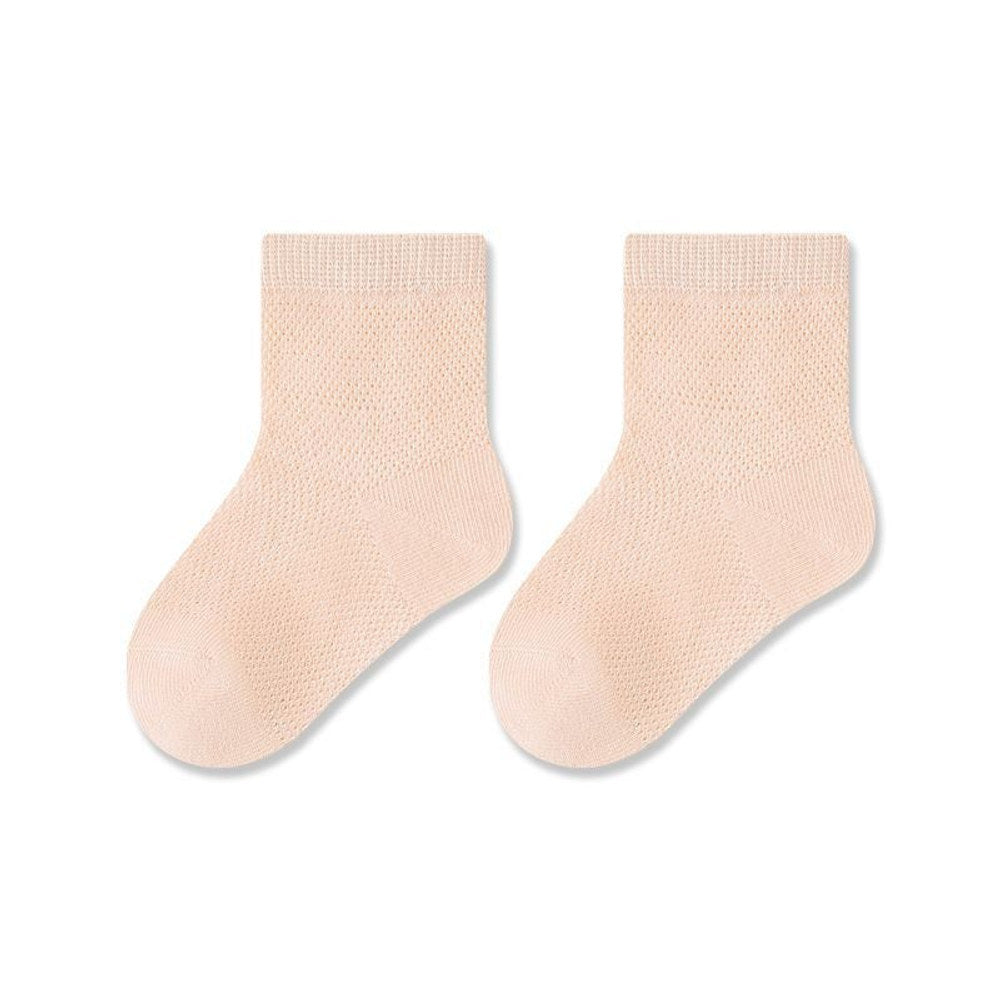 MyKids-USA® Baby Unisex Breathable Hearts Pattern or Solid Color Socks