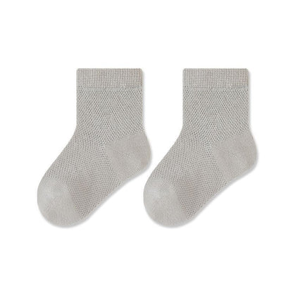 MyKids-USA® Baby Unisex Breathable Hearts Pattern or Solid Color Socks