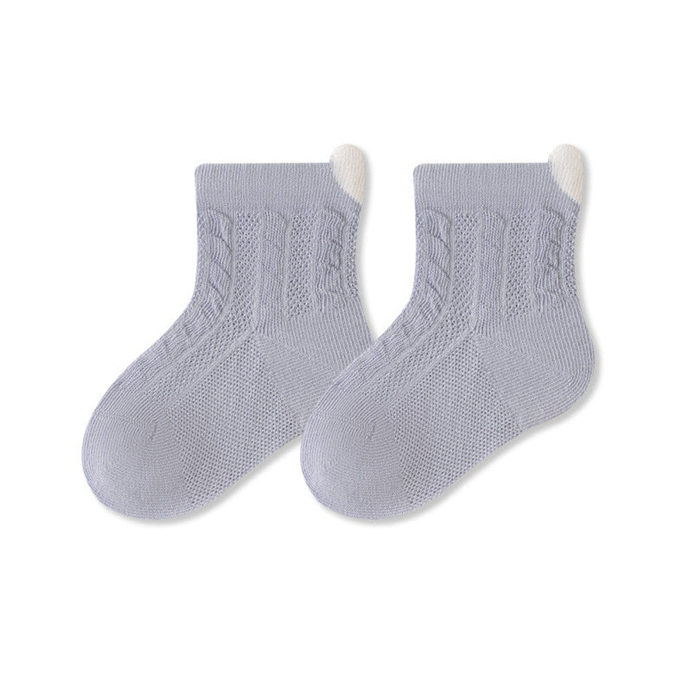 MyKids-USA® Baby Unisex Breathable Hearts Pattern or Solid Color Socks