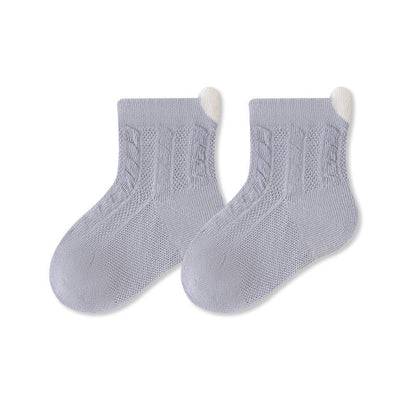 MyKids-USA® Baby Unisex Breathable Hearts Pattern or Solid Color Socks
