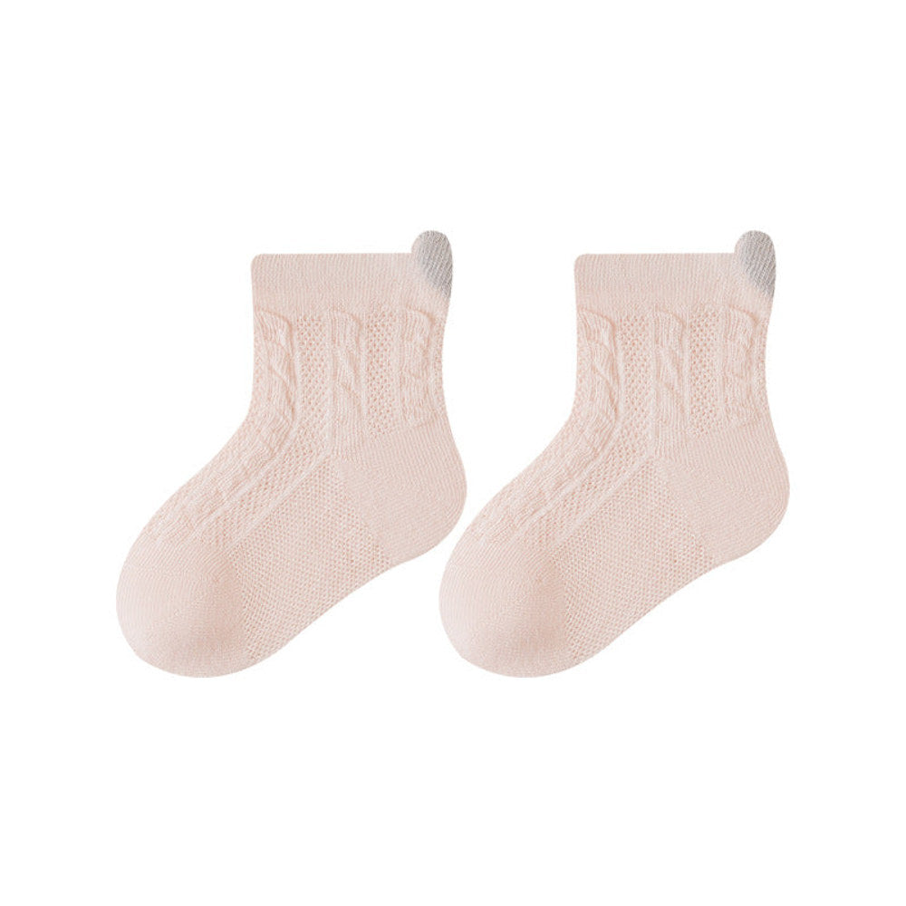 MyKids-USA® Baby Unisex Breathable Hearts Pattern or Solid Color Socks