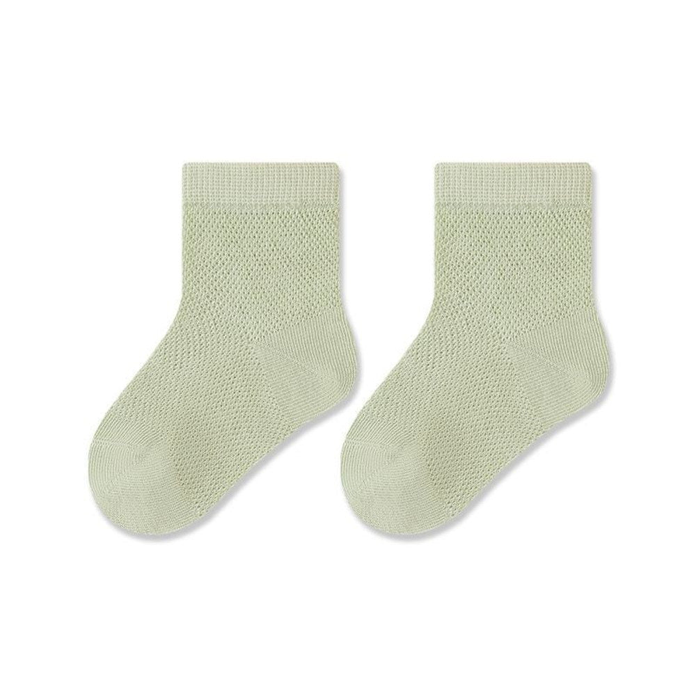 MyKids-USA® Baby Unisex Breathable Hearts Pattern or Solid Color Socks