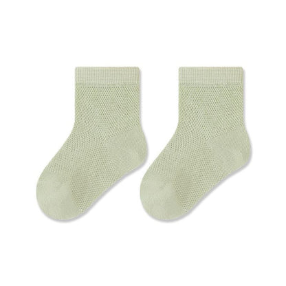 MyKids-USA® Baby Unisex Breathable Hearts Pattern or Solid Color Socks
