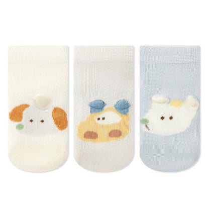MyKids-USA® Baby Boys and Girls Cute Animals Cartoon Pattern Socks 1 Lot=3-Pair Set
