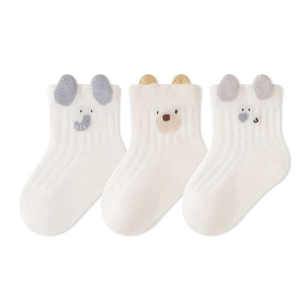 MyKids-USA® Baby Boys and Girls Cute Animals Cartoon Pattern Socks 1 Lot=3-Pair Set