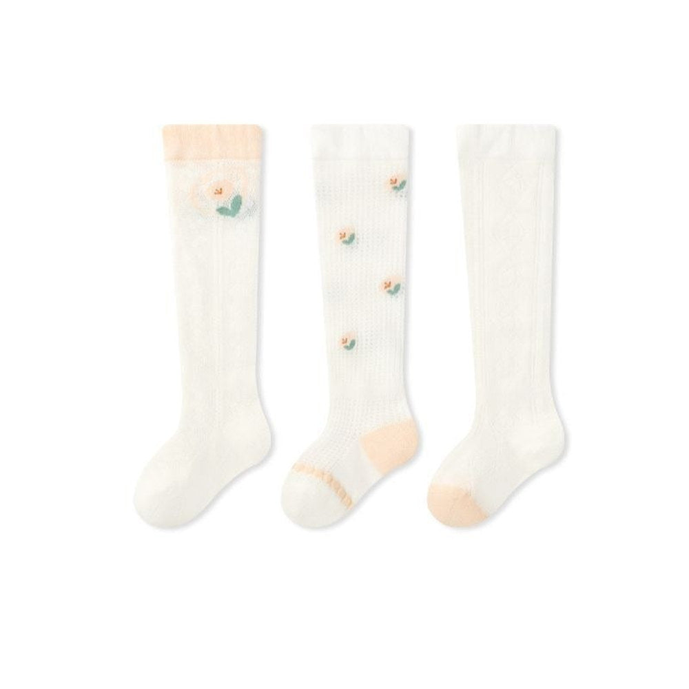 MyKids-USA® Baby Unisex Breathable Cute Cartoon Pattern Stockings 3-Pair Set