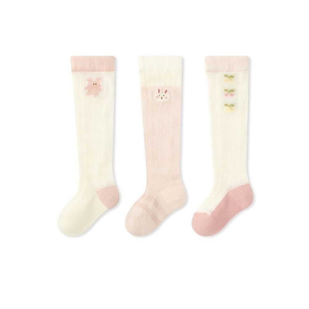MyKids-USA® Baby Unisex Breathable Cute Cartoon Pattern Stockings 3-Pair Set