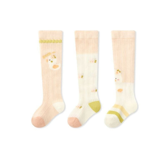 MyKids-USA® Baby Unisex Breathable Cute Cartoon Pattern Stockings 3-Pair Set