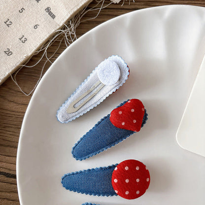 MyKids-USA® Collection of 2 Versatile Cute Cloth Design Hair Clips