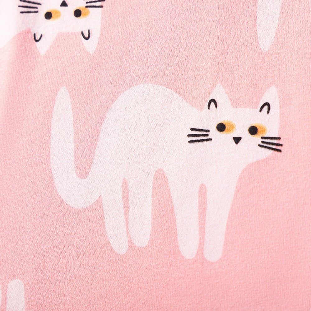 MyKids-USA® Cartoon Pattern Short Sleeves Dress for Stylish Girls