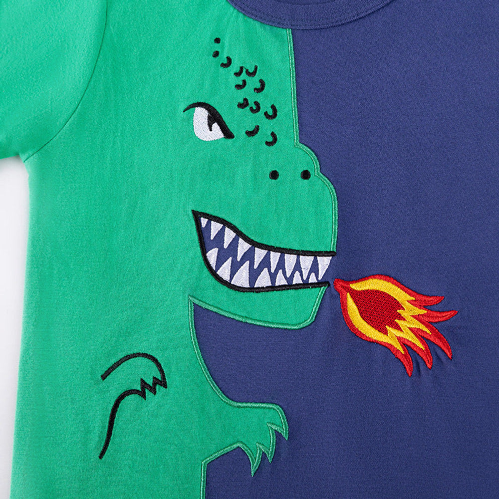 MyKids-USA® Baby Kids Boys Short Sleeves Cartoon Animals Pattern T-shirt and Shorts Clothing Set