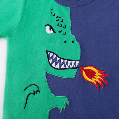MyKids-USA® Baby Kids Boys Short Sleeves Cartoon Animals Pattern T-shirt and Shorts Clothing Set