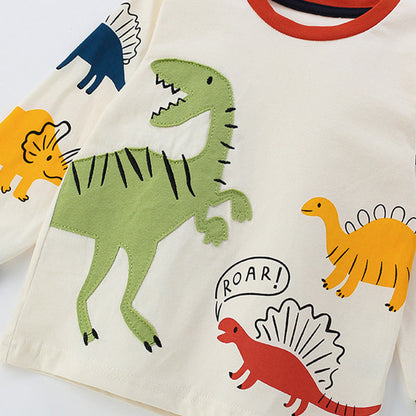 MyKids-USA® Animals Cartoon Pattern Long Sleeves Top for Stylish Boys