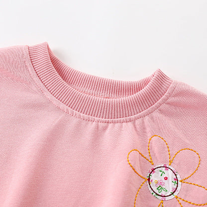 MyKids-USA® Girls Flowers and Cartoon Pattern Long Sleeves Top and Pants Clothing Set