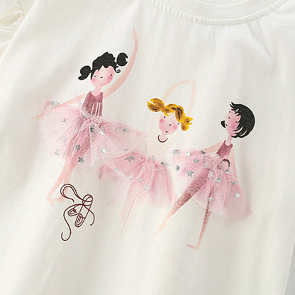 MyKids-USA® Spring and Autumn Girls Cartoon Pattern Long Sleeves Top and Pants Clothing Set