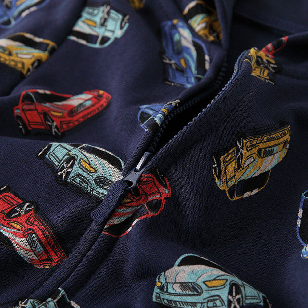 MyKids-USA® European and American Style Boys’ Racing Cars Pattern Coat with Long Sleeves