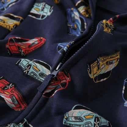 MyKids-USA® European and American Style Boys’ Racing Cars Pattern Coat with Long Sleeves