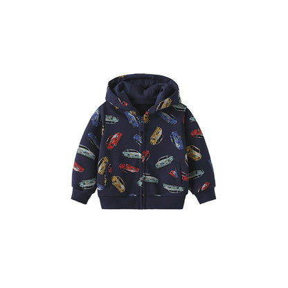 MyKids-USA® European and American Style Boys’ Racing Cars Pattern Coat with Long Sleeves
