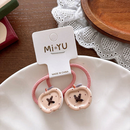 MyKids-USA® Collection of 2 Versatile Cute Shape Decorated Hair Clips and Hair Ties