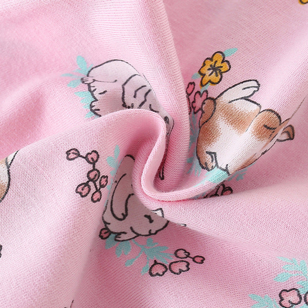 MyKids-USA® Girls Animals Cartoon Pattern Long Sleeves Top and Pants Clothing Set