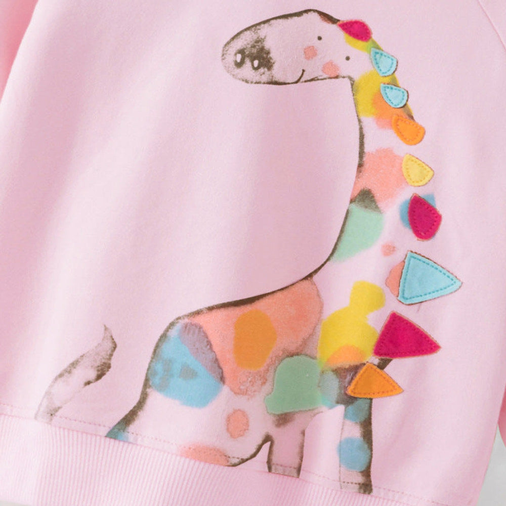 MyKids-USA® Autumn and Spring Arrival Long Sleeves Animals Cartoon Pattern Top for Stylish Girls