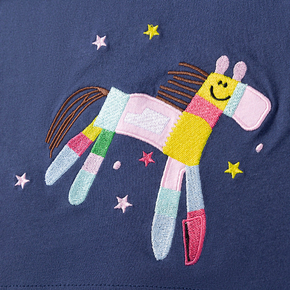 MyKids-USA® Cartoon and Star Pattern Short Sleeves Dress for Stylish Girls