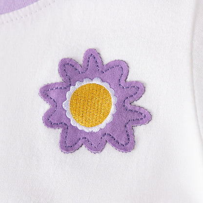 MyKids-USA® Summer Hot Selling Baby Kids Girls Short Sleeves Flowers Pattern T-shirt and Pants Clothing Set