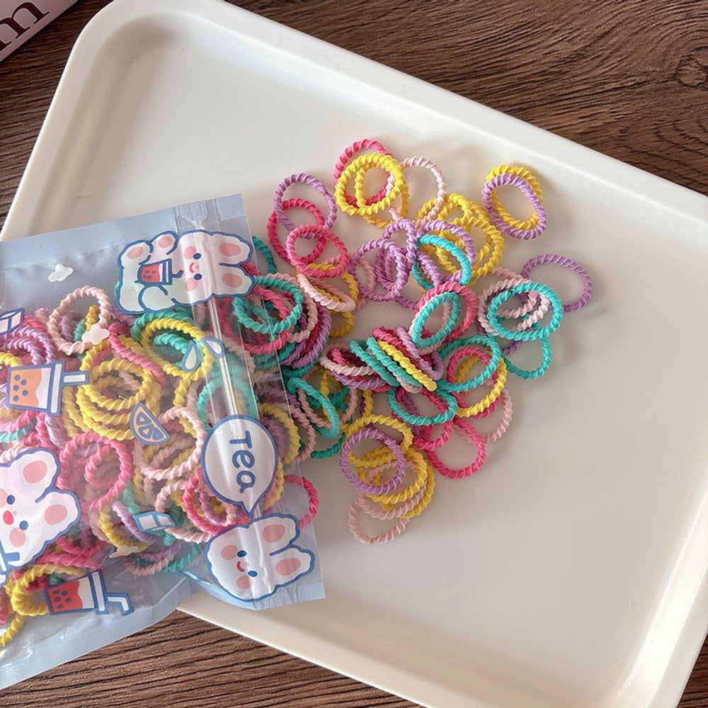 MyKids-USA® Collection of 200 Versatile Colorful Hair Ties