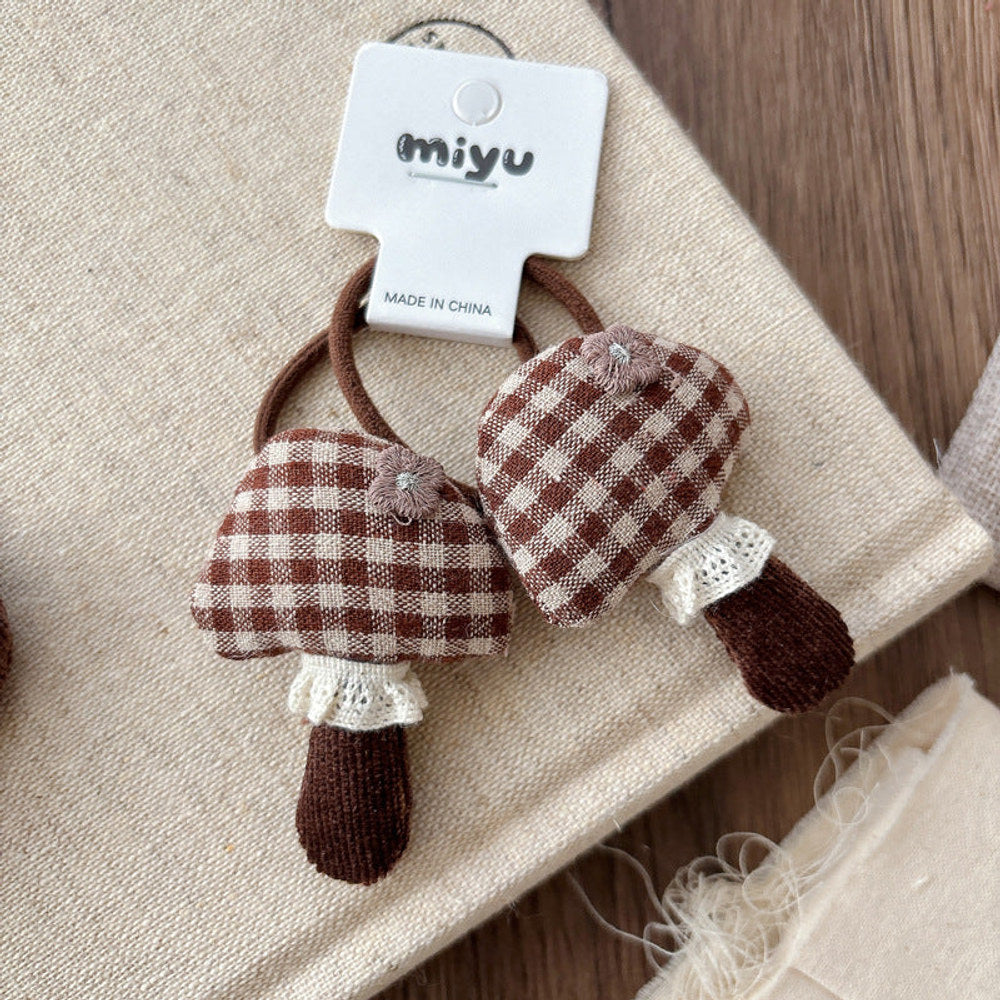 MyKids-USA® Collection of 2 Versatile Cute Shape Decorated Hair Clips and Hair Ties