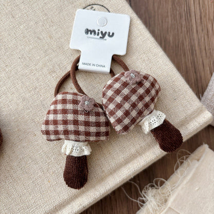 MyKids-USA® Collection of 2 Versatile Cute Shape Decorated Hair Clips and Hair Ties