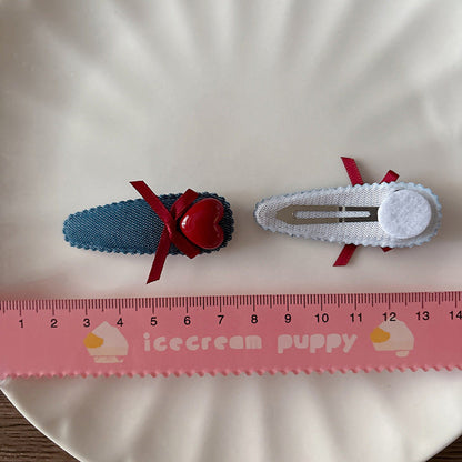MyKids-USA® Collection of 2 Versatile Cute Geometric Shape Decorated Hair Clips
